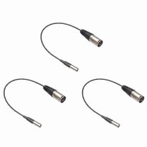 3X 3 Pin Male to 3 Pin Male XLR Mini Plug Audio Cable XLR Male to Mini XLR Male Audio Cable Connector Microphone Cable