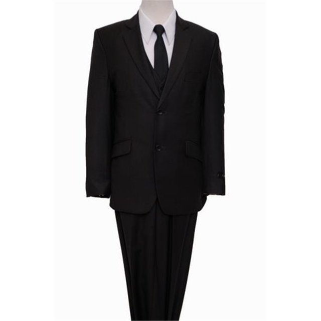 2 Button Front Closure Slanted Pocket Boys Suits Grey - 6