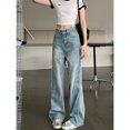 thumbnail image 1 of ZOENOVA Harajuku Cargo Jean Street Fashion Women's Pantalones Baggy Straight Jeans Loose Retro Y2K Versatile Denim Trousers, 1 of 5