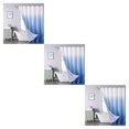 thumbnail image 4 of Inteprter Cortina de ducha de PEVA no pasante para baños extragruesos e higiénicos Azul 180*200 Azul Type1 NO1, 4 of 6