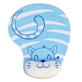 thumbnail image 3 of Almohadilla Para Ratones Alfombrilla de ratón con soporte para reposamuñecas, espuma viscoelástica resistente al deslizamiento, gato azul, 3 of 8