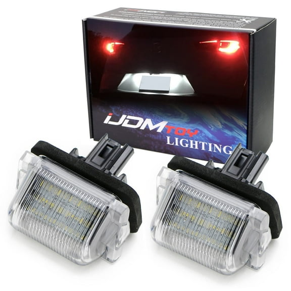 OEM-Fit 3W Full LED License Plate Light Kit For Mazda5 Mazda CX-9, Powered by 18-SMD Xenon White LED