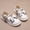 Beige, variant on FSYBOA Girls Flat Dress Shoes Size 13(Little Kids), Hook and Loop Strap Dance Non Slip Casual Kids School Uniform Shoes Black