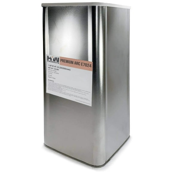 E7024 Premium Arc Stick 1/8" Electrodes 14" Welding Rods 50-pound Steel Can