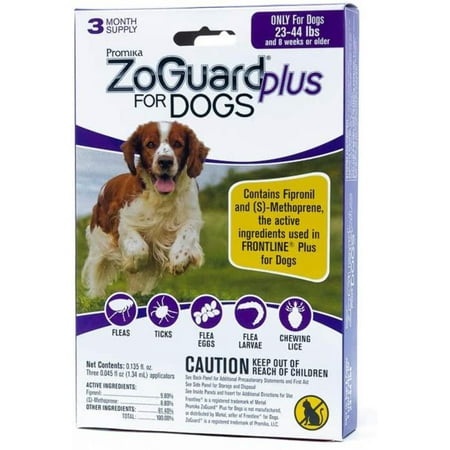 ZoGuard Plus Flea and Tick Prevention for Medium Dogs, 23-44 lbs