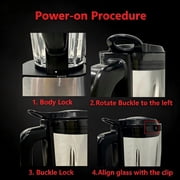 Behome Blender with Grinder, Stepless Speed & 4 Functions, 600W Blender for Smoothies with 50 Oz Glass Jar, Self-Cleaning Blenders for Kitchen, Black