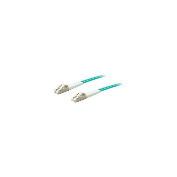 4M LOMM OM4 FIBER OPTIC MALE LC/LC 50/125 DUPLEX AQUA CABLE