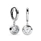 thumbnail image 1 of Pendientes SIGALIT con bisel en forma de gota con forma de moissanita, plata S925, 3 quilates, 1 of 8
