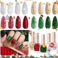 thumbnail image 1 of Set de Esmaltes de Uñas AZUREBEAUTY con Brillos Navideños 4 Colores, 1 of 8