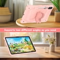 thumbnail image 6 of Case for Samsung Galaxy Tab S10 Plus/ S9 FE Plus/ S9 Plus 12.4 inch with Butterfly Stand, Shockproof Protective Tablet Cover with Pencil Holder Shoulder Strap for Kids Girls, Pink, 6 of 7