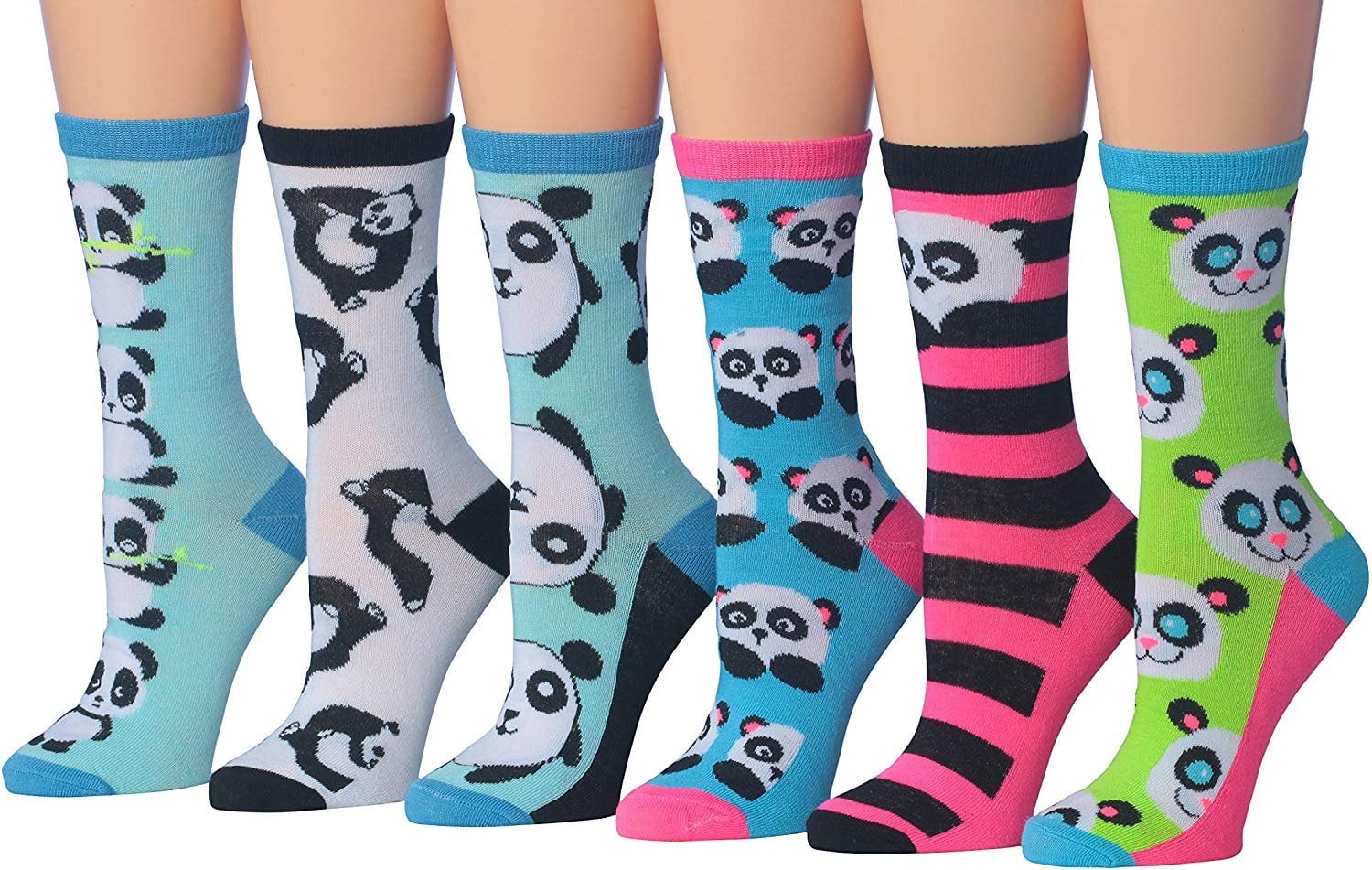 Colorfut Women's 6 Pairs Colorful Patterned Crew Socks - Walmart.com