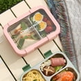 thumbnail image 5 of Stainless Steel Snack Containers, 3 Compartment Metal Bento Lunch Box, Leak-Proof Stackable Meal Prep Containers for Adults 1pc, 5 of 6