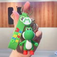 thumbnail image 4 of Llavero con forma de muñeco Kawaii de Super Mario Bros, figuras de anime de dinosaurio verde Yoshi, juguetes de dibujos animados, mochilas escolares, colgantes, regalos para estudiantes y niños, 4 of 5