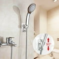 thumbnail image 3 of Strong Adhesive Shower Head Holder CACASO Adjustable Shower Wand Holder,Handheld Shower Head Wall Mount Bracket with 2 Hanger Hooks,Showerhead &Bidet Sprayer Bracket Better Than Suction Cups, 3 of 8