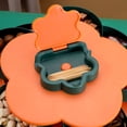 thumbnail image 5 of Divided Snack Serving Tray with Lid, Flower Shape Plastic Fruit and Candy Storage Container, Appetizer Organizer for Nuts, Dried Fruit and Party Snacks, 5 of 6