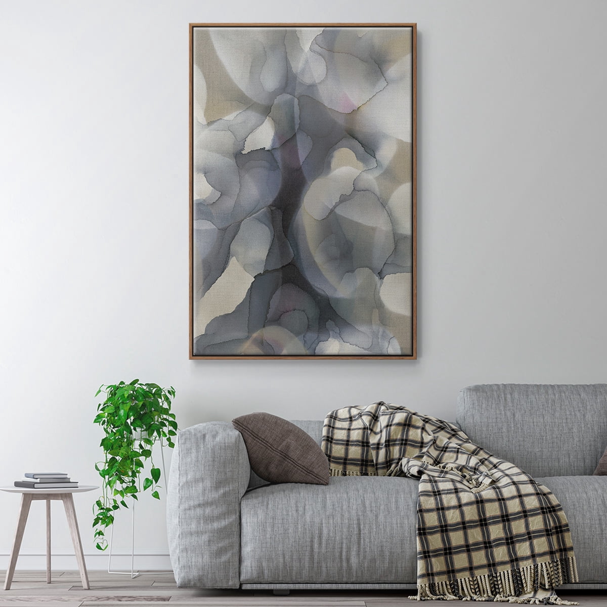 Heavy Weather Framed Premium Gallery Wrapped Canvas - Ready to Hang - 27 x 41 - Walnut Floating Frame