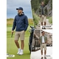 thumbnail image 6 of PULI Men’s Golf Shorts 9 Inch Flat Front Stretch Hybrid Lightweight Quick-Dry Chino with Zip Pockets, 6 of 7