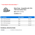 thumbnail image 2 of Water Pump - Compatible with 1954 - 1960 Ford Sunliner Base 1955 1956 1957 1958 1959, 2 of 2