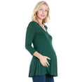thumbnail image 4 of 24seven Comfort Apparel Three Quarter Sleeve V-Neck Maternity Tunic Top, 4 of 4