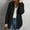 Black, variant on Women's Cable Knit Cardigan Hoodies Long Sleeve Open Front Button Down Knitwear Sweater Coat Gray 3XL