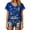 01 Dark Blue, variant on Cape Verde Soccer Supporter Tee for Women, Funny Pattern V Neck Short Sleeve 2026 Soccer Cup Everyday Casual Fan T-Shirt