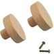 thumbnail image 4 of Perillas de cajón de madera redondas, decoraciones de madera maciza para perillas de cajón de madera terminadas, fáciles de instalar con superficie lisa para muebles, cajones, guardarropas, 20 piezas, 4 of 5