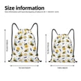 thumbnail image 2 of Kdxio Bees And Rainbows Print Drawstring Backpack Bag,Waterproof Draw String Back Sack, Gym Drawstring Bags Swim Bag For Unisex, 2 of 5