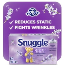 Snuggle Fabric Softener Dryer Sheets, Lavender & Vanilla Orchid, 80 Count