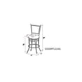 thumbnail image 3 of Linon Macon Counter Stool, Golden Brown, 24 inch Seat Height, 3 of 3