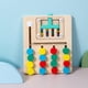 thumbnail image 5 of Tablero de bolas de rompecabezas de madera | Laberinto de cuentas multicolor de 4 canales | Juego de entrenamiento de pensamiento mental | Desarrollo de habilidades cognitivas | Rompecabezas, 5 of 6