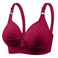 thumbnail image 5 of Wiyuqeen Bras for Women No Underwire Pink Ribbon Supportive Everyday Bras Plus Size Full Coverage Push Up Bralettes, 5 of 5