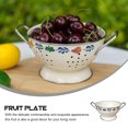 thumbnail image 2 of ColoMX Plato de drenaje de frutas con doble Mango de Metal, plato para lavar frutas, plato para servir frutas de estilo europeo, 2 of 7