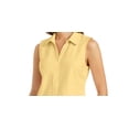 thumbnail image 2 of Charter Club Women's Cotton Pique Sleeveless Shirt Yellow Size 8, 2 of 3