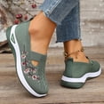 thumbnail image 7 of Orthopedic Shoes for Women,Women Wide Width Breathable Walking Comfortable Slip on Sneakers,Non Slip Arch Support Slip on Shoes Green 8.5, 7 of 7