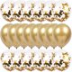 thumbnail image 2 of Juego de Globos de confeti dorado 20 piezas, Globos cromados metálicos, decoración para fiesta de cumpleaños, boda, aniversario, Baby Shower, 2 of 4