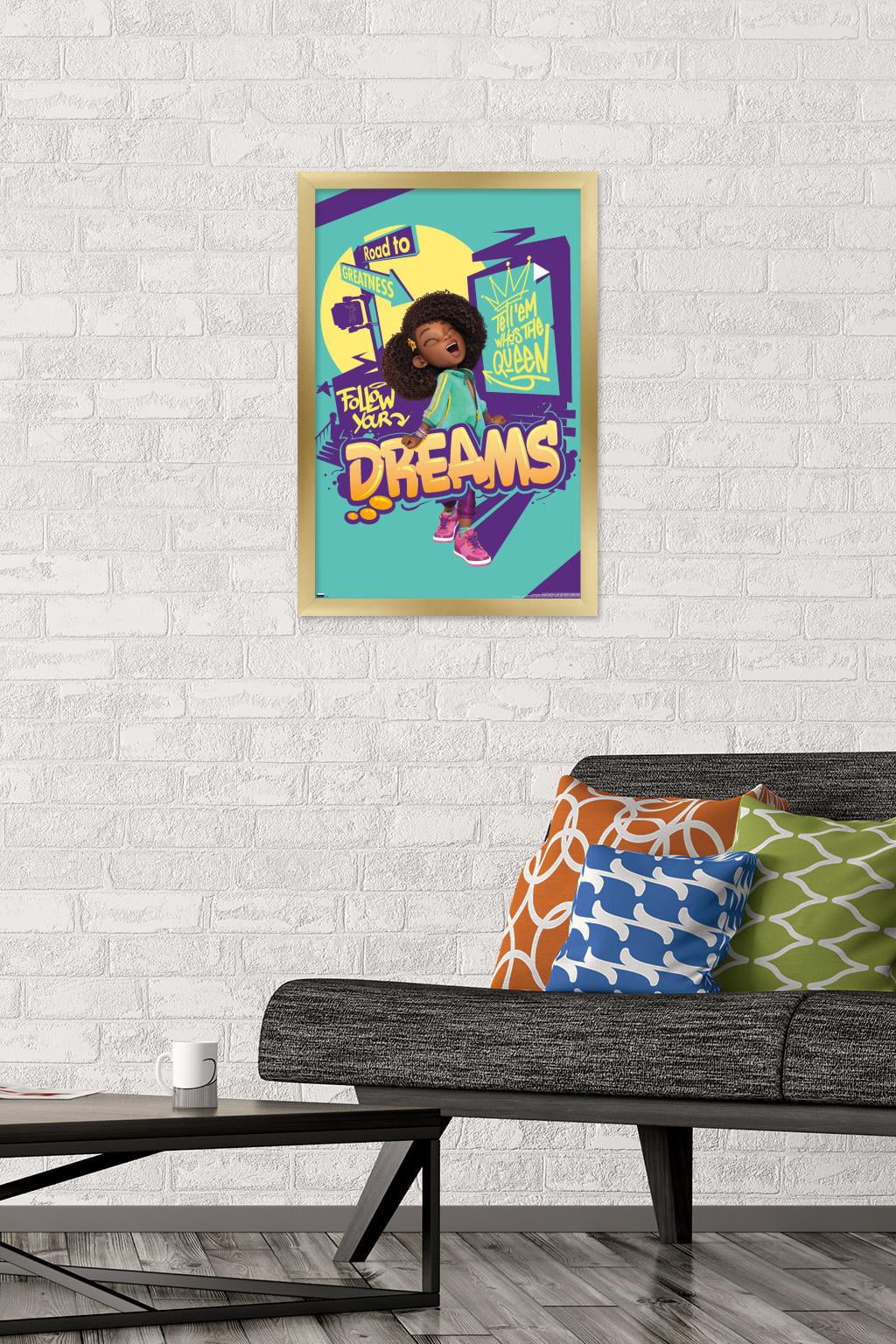 Karma's World - Follow Your Dreams Wall Poster, 14.725" x 22.375", Framed