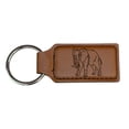 thumbnail image 2 of Keychain - Rectangle - Elephant - Leather, 2 of 4
