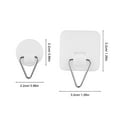 thumbnail image 2 of Pretyzoom 20pcs Plate Hanger For Wall White ABS With Self Adhesive Load Bearing Hardware For Homeowners, 2 of 8