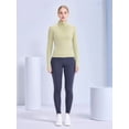 thumbnail image 3 of Womens Full Zip Running Track Jacket Workout Slim Fit Yoga with Thumb Holes Leaf Green S, 3 of 8