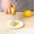thumbnail image 4 of Snmubt Stainless Lemon Cheese Vegetable Zester Grater Peeler Kitchen Tool Fruit (Sliver), 4 of 9