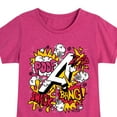 thumbnail image 3 of Marvel The Avengers - Scribble Doodles - Toddler And Youth Girls Fitted Short Sleeve Graphic T-Shirt, 3 of 5