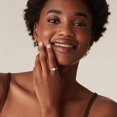 thumbnail image 4 of 14K Gold Plated Halo Ring | Heart Ring for Women | Square Round Promise Rings for Her, 4 of 5