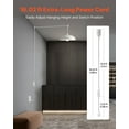 thumbnail image 2 of VEVOR Plug in Hanging Light Cord Kit, 16ft Lantern Extension Cords, 2 Pack E26 Light Socket Lamp Cord Replacement, Secure & Sturdy, Easy to Install, Pendant Lamp Kit On/Off Switch & Socket Rings, 2 of 9