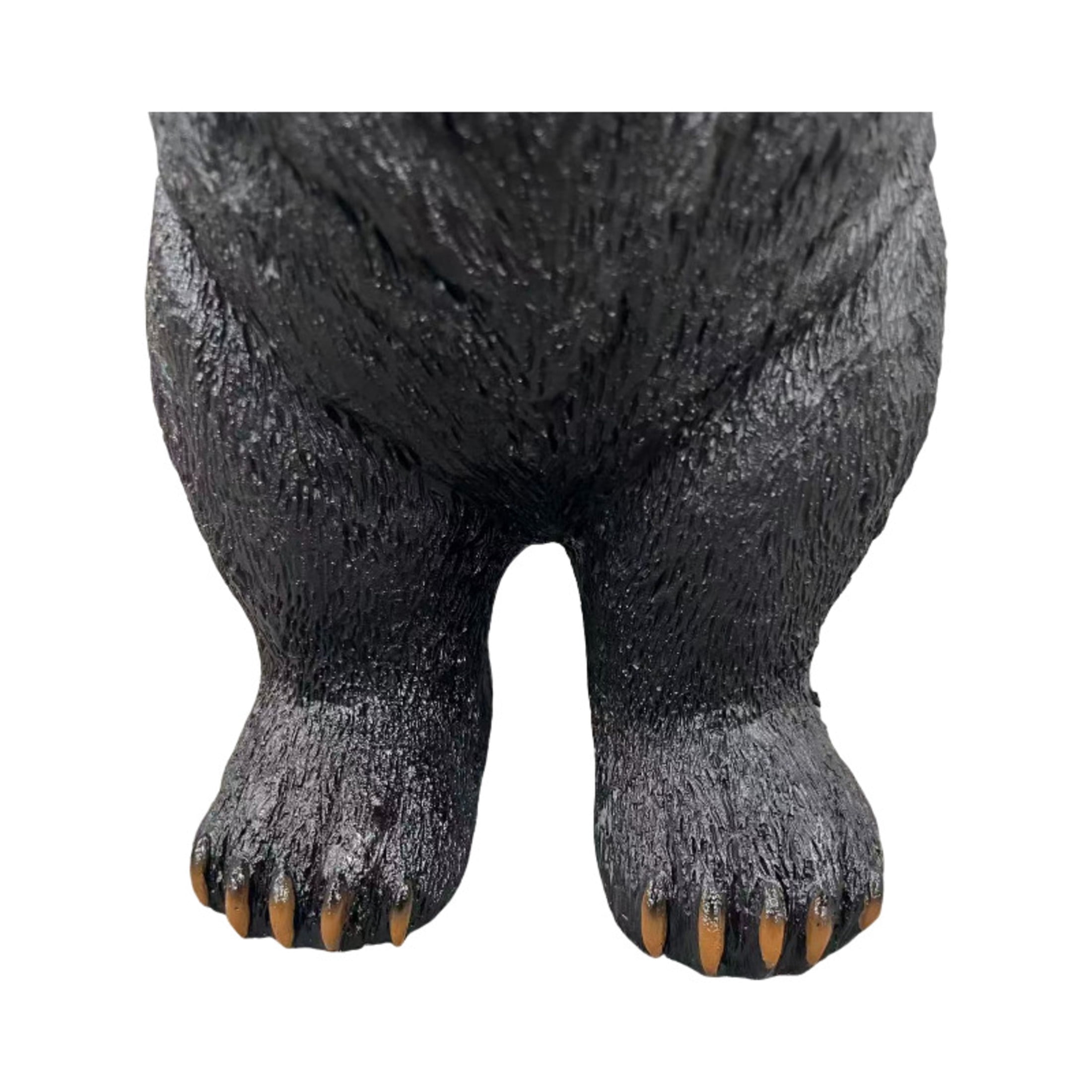 GDF Studio Black Bear Resin Indoor/Outdoor Guardian Statue, Weather-Resistant Decor Figurine for Garden & Courtyard