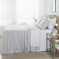 thumbnail image 2 of JML 3 Piece Ruffle Skirt Bedspread Set Queen Size,Grey Polka Dot Coverlet with 30" Drop, 2 of 6