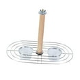 thumbnail image 2 of Parrot Feeding Cups Birdcage Bowls Stand Toy Detachable Wood and Metal for Parakeet Lovebird Conure Cockatiel, 2 of 9