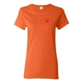 thumbnail image 1 of Dog Heartbeat | Paw Print EKG Lifeline | Veterinarian Vet Tech Dog Lover Womens T-Shirt, Orange, Small, 1 of 5