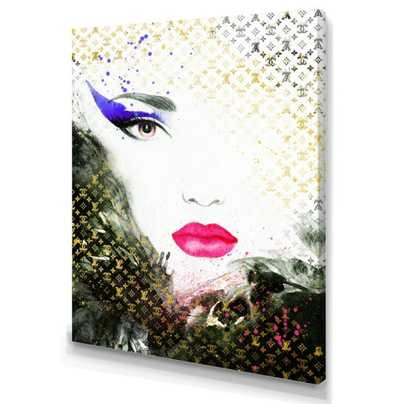 Designart High Fashion Female Sketch V Canvas Wall Art
