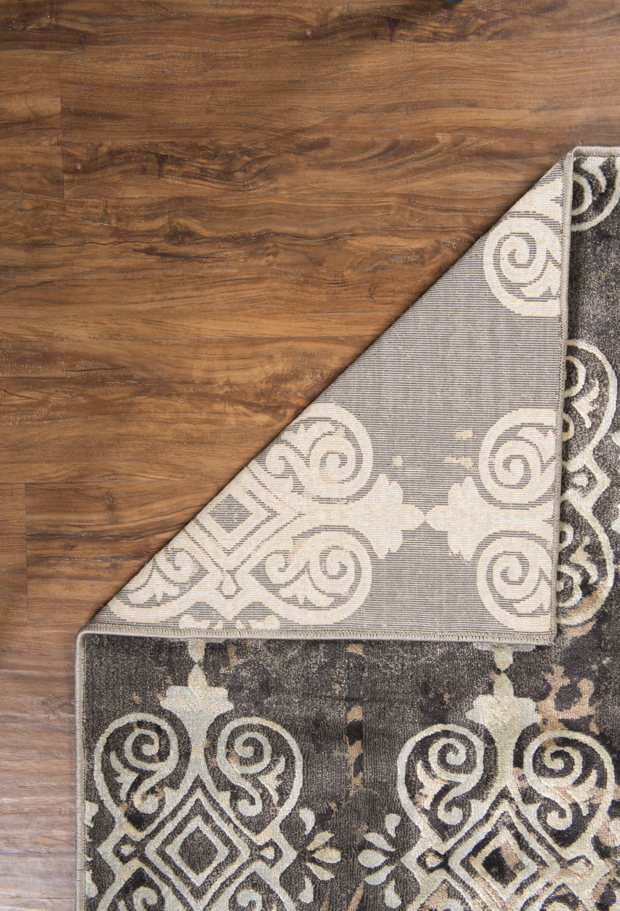 Jewel Royal Dark Beige Area Rug 5 x 76" Powerloomed 100% Polypropylene