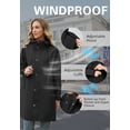 thumbnail image 6 of American Trends Womens Rain Jacket Long Waterproof Rain Jacket Women Lightweight Womens Raincoat Packable Trench Coats Black L, 6 of 7